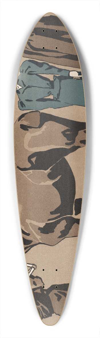Edward Penfield - Harpers November 39.3 inch art pintail longboard deck