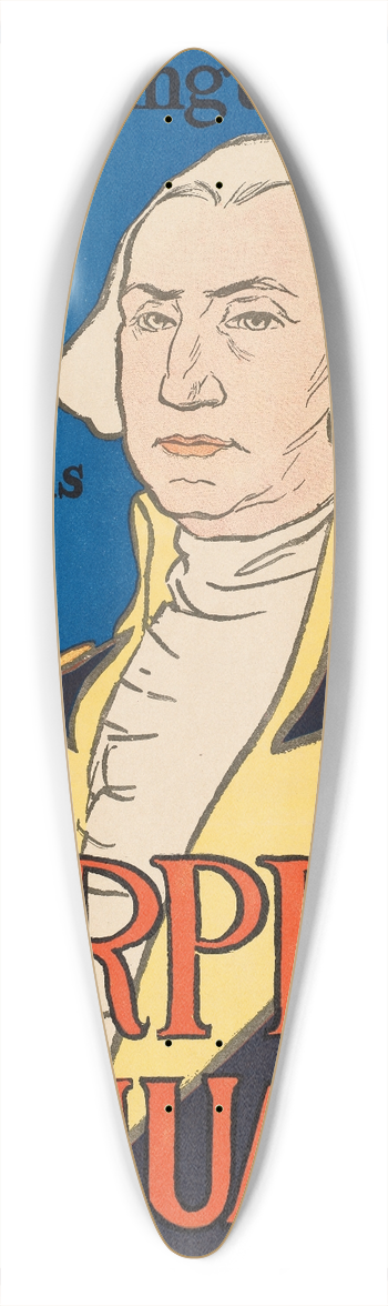 Edward Penfield - In Washingtons day 39.3 inch art pintail longboard deck