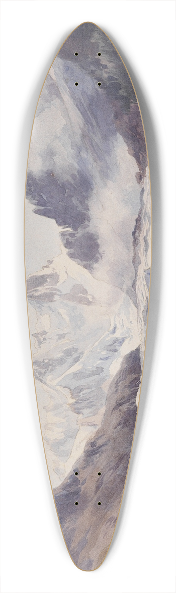 Edward Theodore Compton - Glacier des Bois, Chamonix 39.3 inch art pintail longboard deck