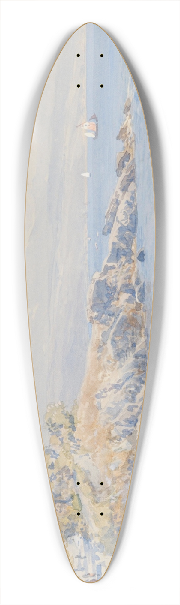 Edward Theodore Compton - Jalta 39.3 inch art pintail longboard deck