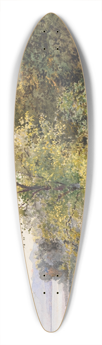 Edward Theodore Compton - Landschaft am Starnberger See 39.3 inch art pintail longboard deck