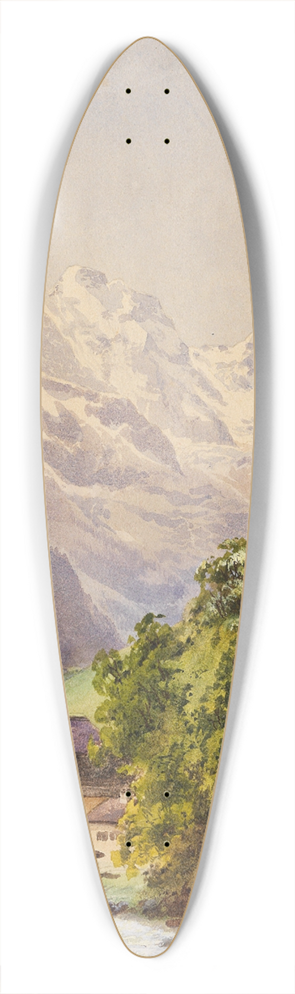 Edward Theodore Compton - Lauterbrunnen (Schweiz) 39.3 inch art pintail longboard deck