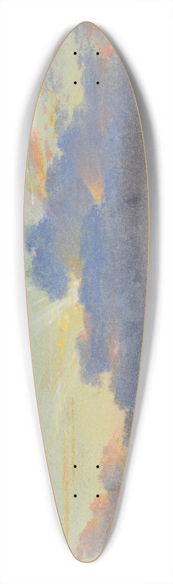 Edward William Cooke - Sunset on the lagoon, Venice 39.3 inch art pintail longboard deck