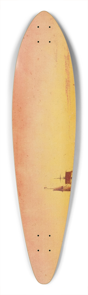 Edward William Cooke - Venice, a November Evening in the Lagoon 39.3 inch art pintail longboard deck