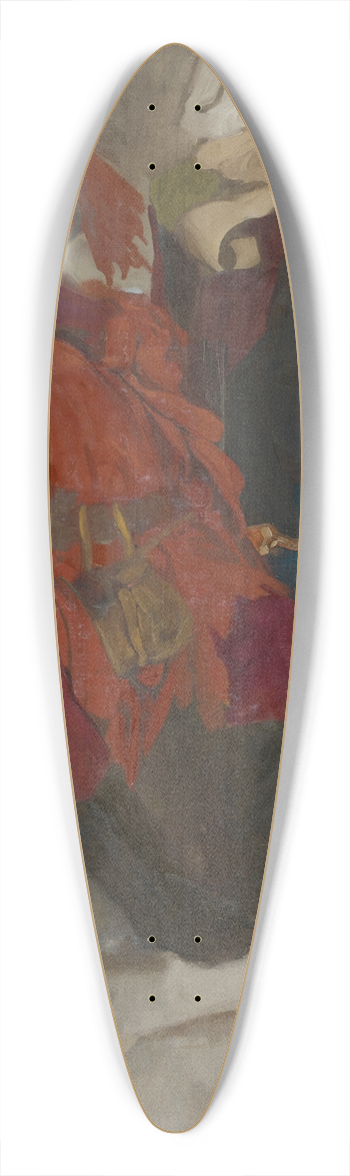 Edwin Austin Abbey - Compositional Study, possibly for The Merry Wives ofWindsor 39.3 inch art pintail longboard deck