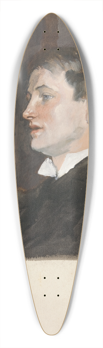 Edwin Austin Abbey - Portrait of a young man 39.3 inch art pintail longboard deck