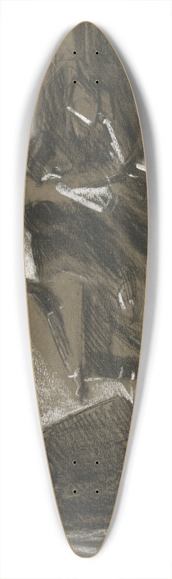 Edwin Austin Abbey - Sketch for an unidentified Shakespeareplay 39.3 inch art pintail longboard deck