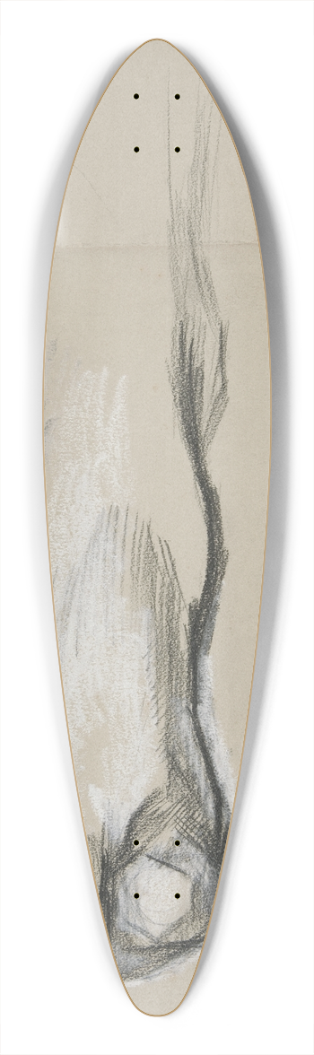 Edwin Austin Abbey - Sketch of afoot II 39.3 inch art pintail longboard deck