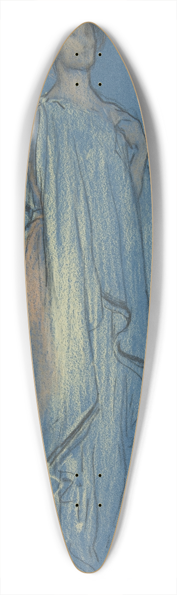 Edwin Austin Abbey - Sketch of a woman 39.3 inch art pintail longboard deck