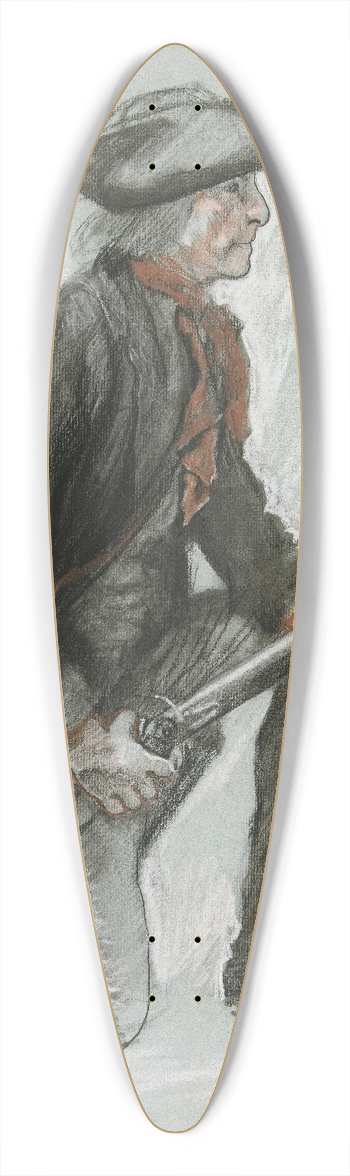 Edwin Austin Abbey - Study for a figure in Valley Forge mural at the state capitol building in Harrisburg,Pennsylvania 39.3 inch art pintail longboard deck