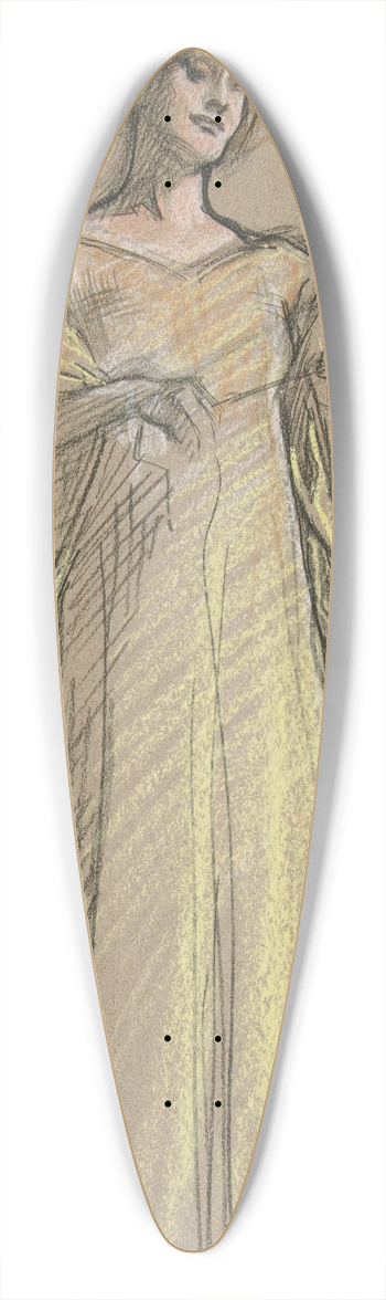 Edwin Austin Abbey - Study for Fiamettas Song (oilpainting) 39.3 inch art pintail longboard deck