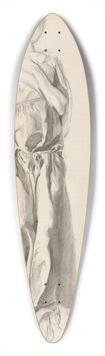 Edwin Austin Abbey - Study for figure of Abundance in the mural, Science Revealing the Treasures of the Earth, at the State Capitol building in Harrisburg, Pennsylvania 39.3 inch art pintail longboard deck