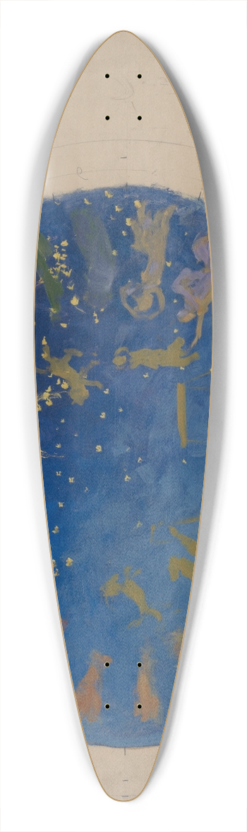 Edwin Austin Abbey - Study for The Hours ceiling mural, House Chamber, Pennsylvania State Capitol atHarrisburg 39.3 inch art pintail longboard deck