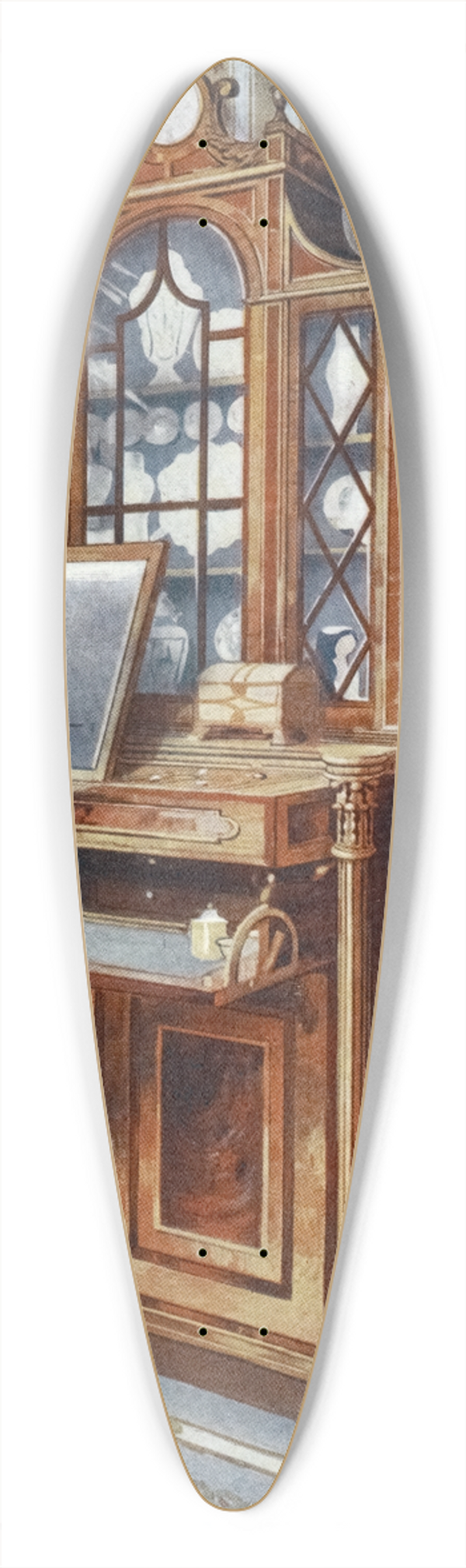 Edwin Foley - Satinwood and mahogany inlaid dressing cabinet 39.3 inch art pintail longboard deck