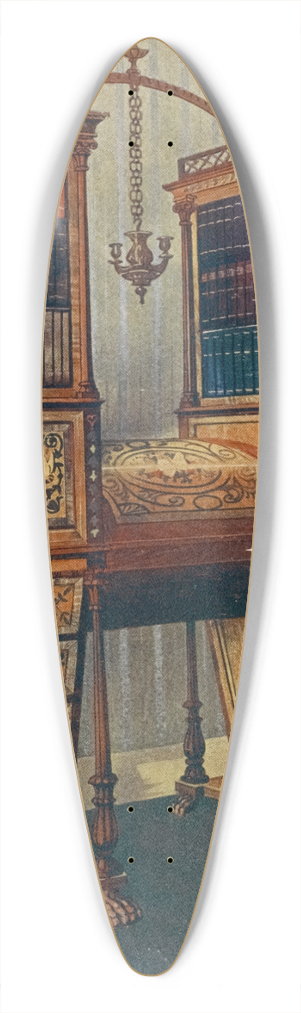 Edwin Foley - The sisters inlaid double secrtaire and bookcase cabinet 39.3 inch art pintail longboard deck