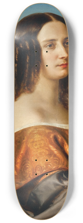 Carl Ferdinand Sohn - Portrait of Countess Monts 8.25 inch art skate deck