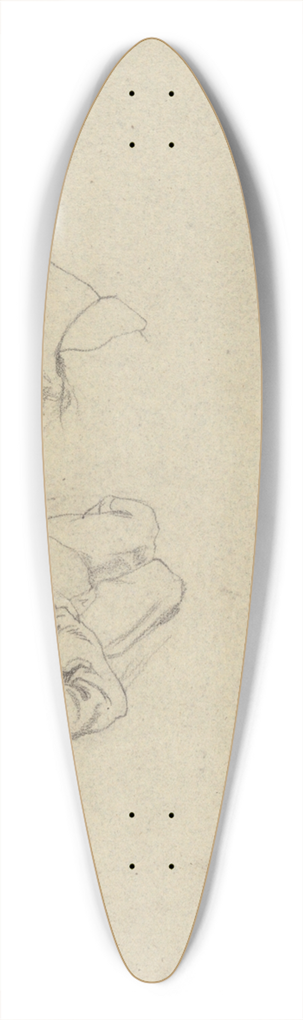 Edwin White - Two boys, sketch for Signing of the Compact in the Cabin of theMayflower 39.3 inch art pintail longboard deck