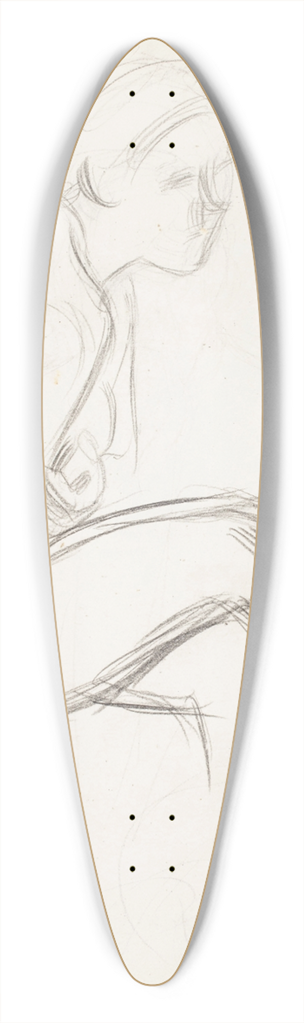 Eero Jrnefelt - Alastonmalli. Todennkisesti 1909. 39.3 inch art pintail longboard deck