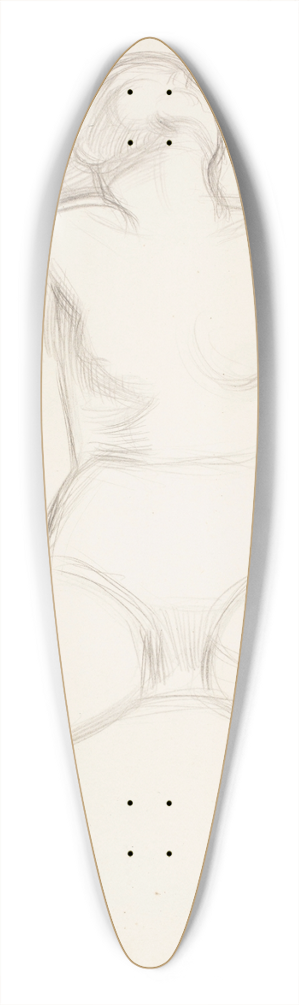 Eero Jrnefelt - Nude model 39.3 inch art pintail longboard deck