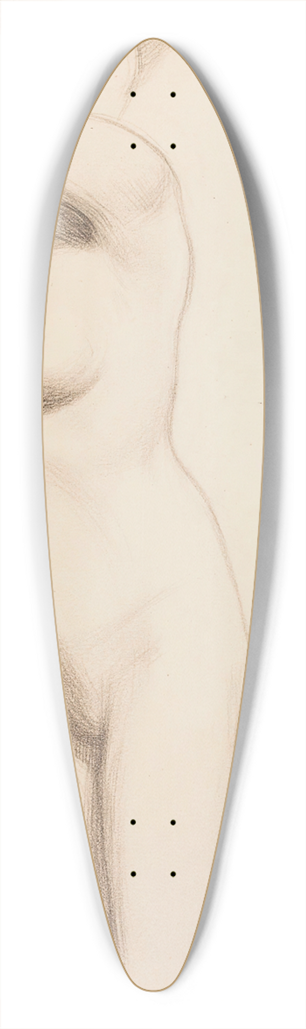 Eero Jrnefelt - Nude model 39.3 inch art pintail longboard deck