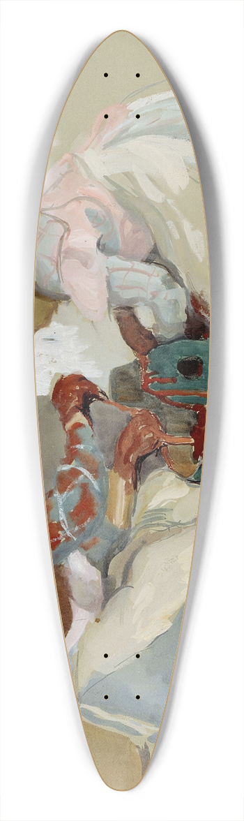Eero Jrnefelt - Two Girls Dyeing Fabric 39.3 inch art pintail longboard deck