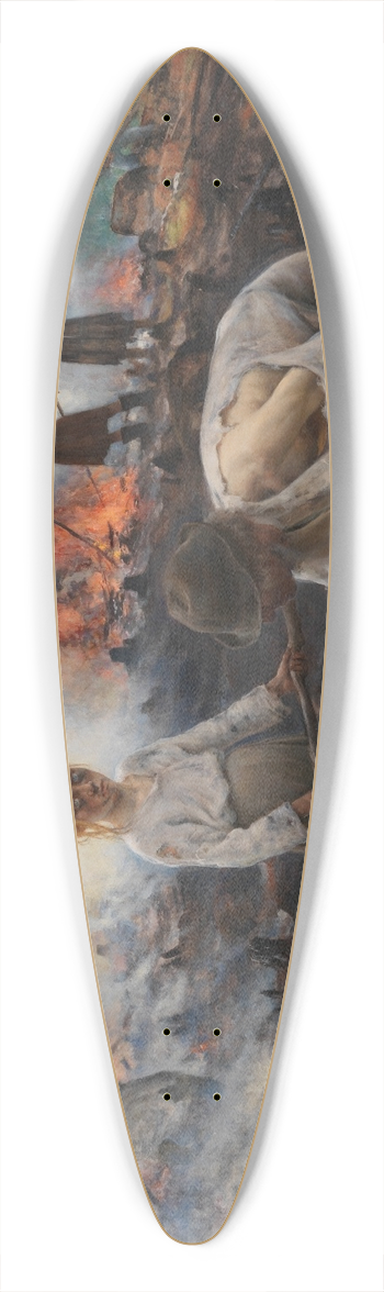 Eero Jrnefelt - Under the Yoke (Burning the Brushwood) 39.3 inch art pintail longboard deck