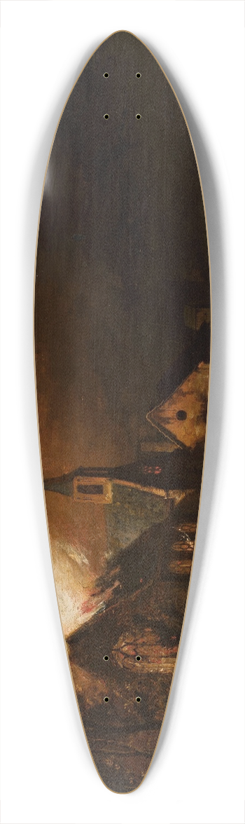 Egbert van der Poel - Church on fire 39.3 inch art pintail longboard deck