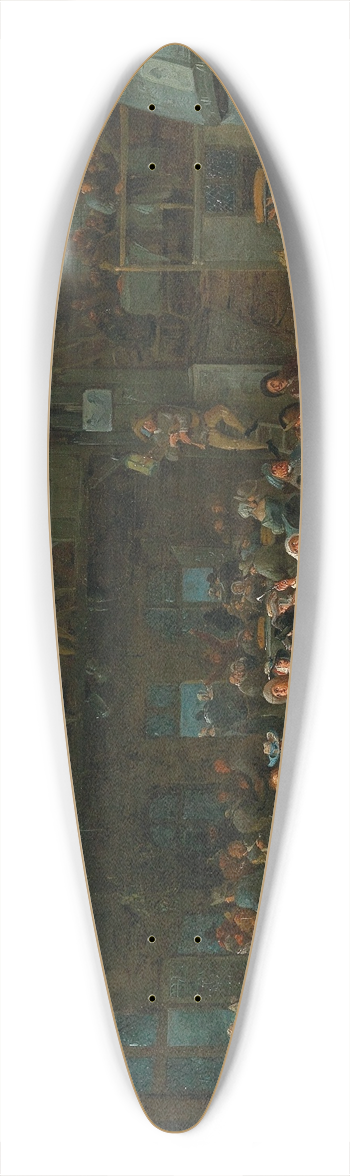 Egbert Van Heemskerck - Tavern Interior With Merry Making Peasants 39.3 inch art pintail longboard deck