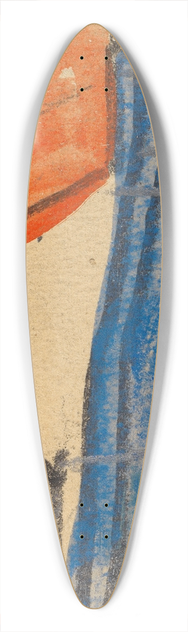 Egon Schiele - Abstrahierter Giebel hinter einem Zaun 39.3 inch art pintail longboard deck