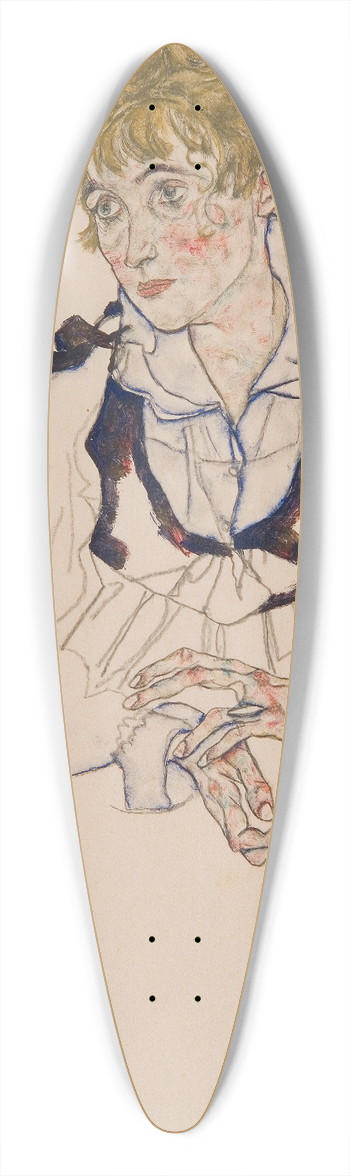 Egon Schiele - Die Frau des Knstlers, sitzend Edith Schiele 39.3 inch art pintail longboard deck