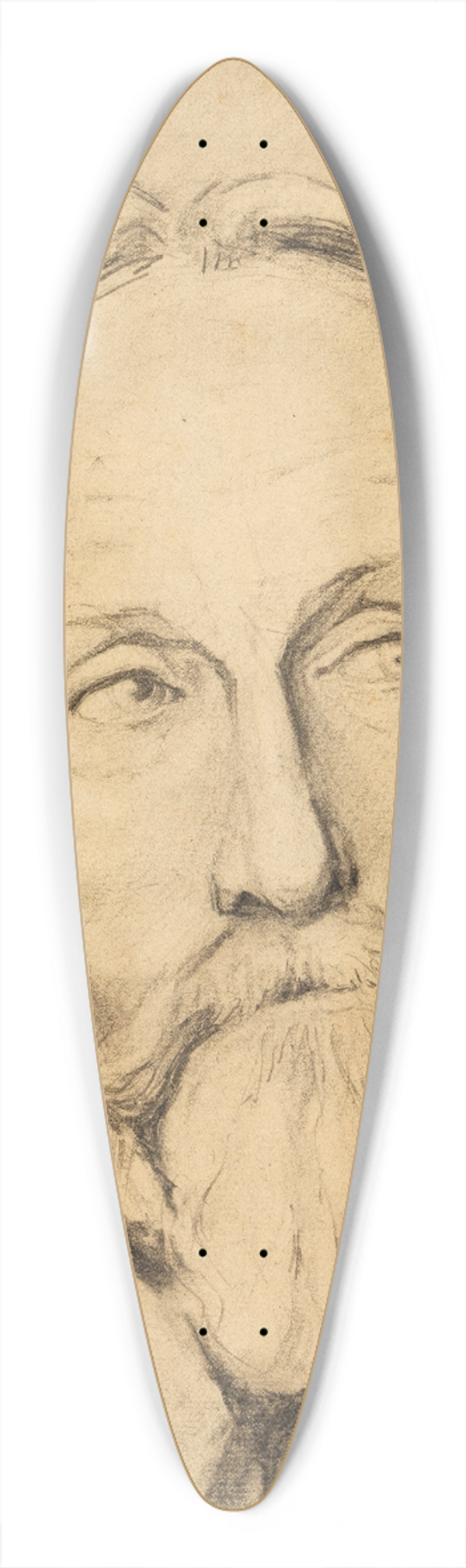 Egon Schiele - Herrenportrt mit Vollbart 39.3 inch art pintail longboard deck