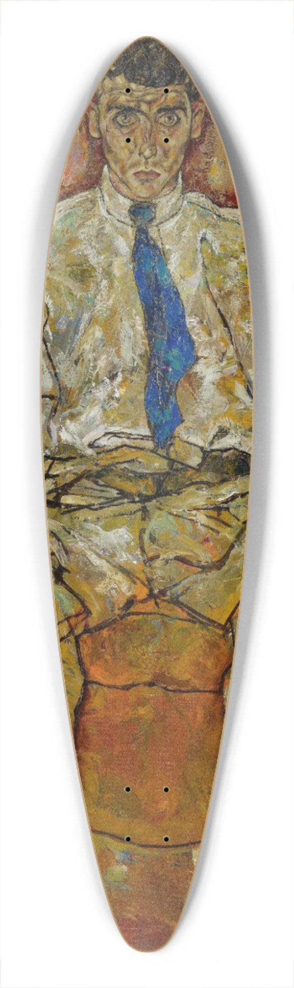 Egon Schiele - Portrait of Paris von Gtersloh (1887-1973) 39.3 inch art pintail longboard deck