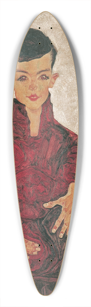 Egon Schiele - Reinerbub (Bildnis Herbert Reiner) 39.3 inch art pintail longboard deck