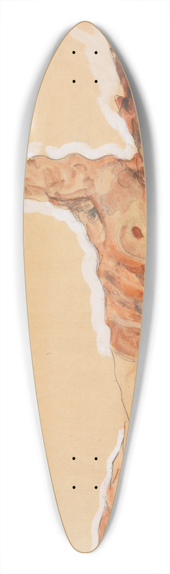 Egon Schiele - Self-Portrait 39.3 inch art pintail longboard deck