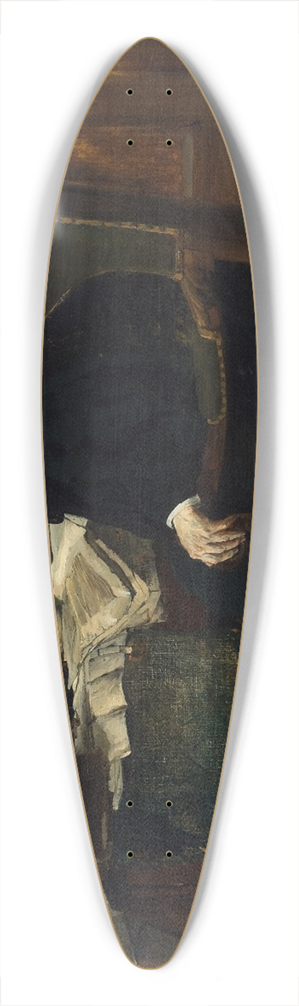 Eilif Peterssen - Absorbed in his Studies 39.3 inch art pintail longboard deck