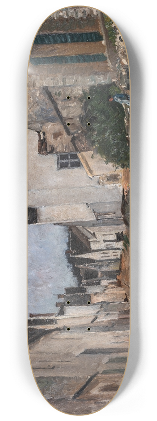 Carl Fredrik Hill - French Village Street, Montigny 8.25 inch art skate deck