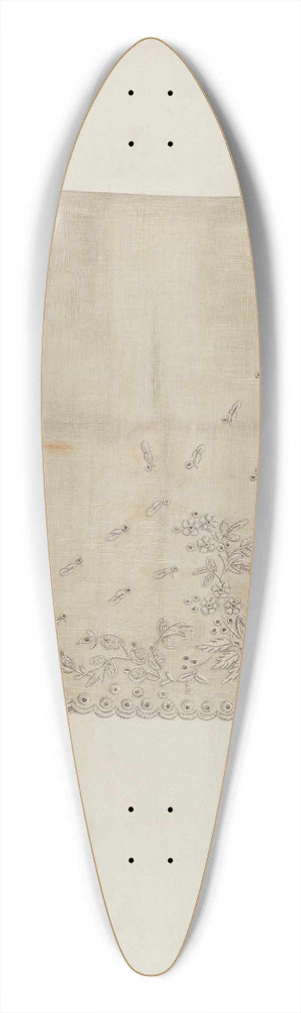 Eleanor Gausser - Wedding Handkerchief 39.3 inch art pintail longboard deck