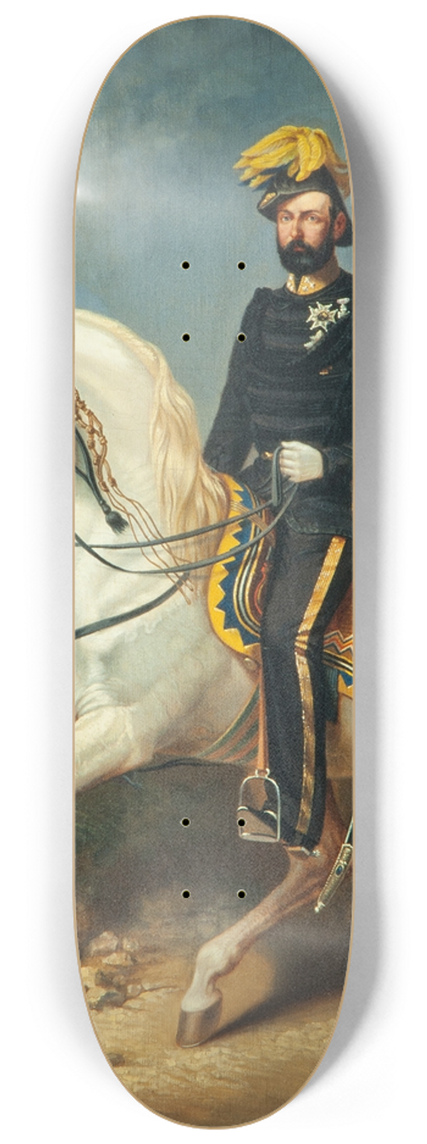 Carl Fredrik Kirboe - Karl XV, King of Sweden and Norway 1860-1872 8.25 inch art skate deck