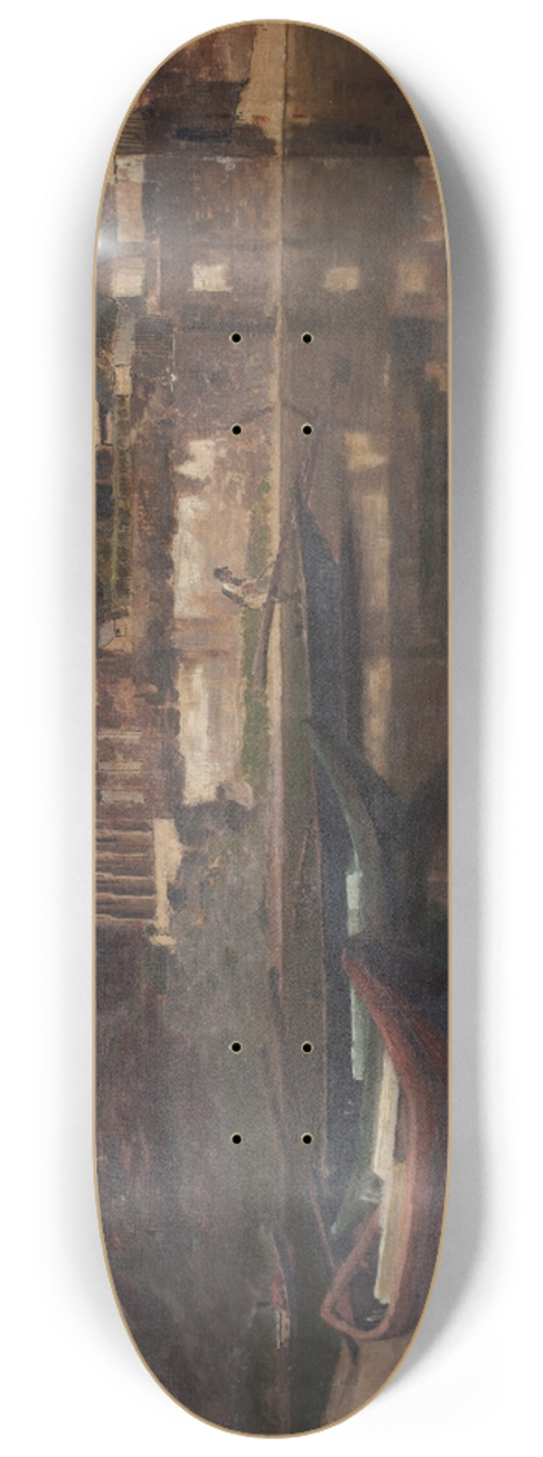 Carl Freiherr von Pidoll zu Quintenbach - River Scenery 8.25 inch art skate deck