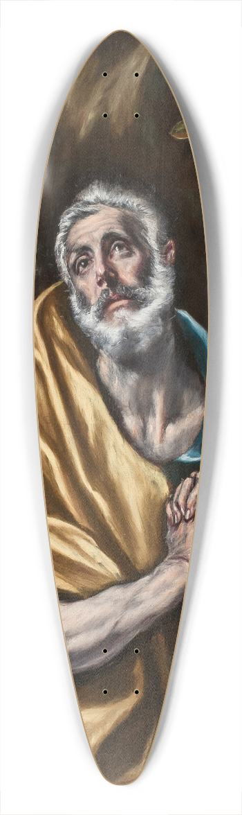 El Greco (Domenikos Theotokopoulos) - The Penitent Saint Peter 39.3 inch art pintail longboard deck