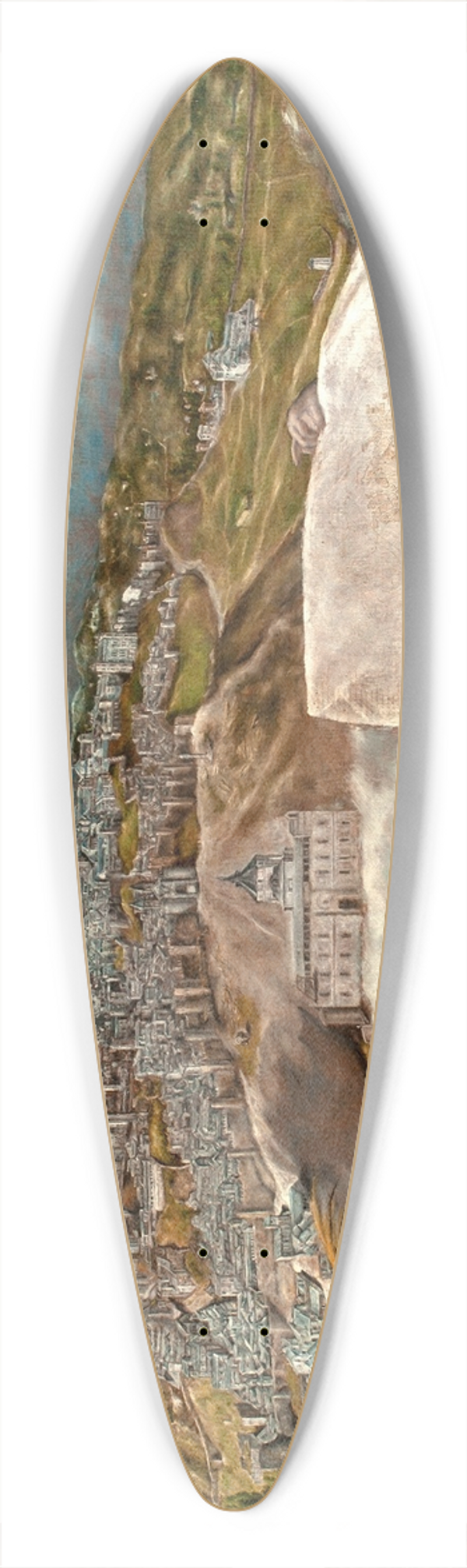 El Greco (Domenikos Theotokopoulos) - View and Plan of Toledo 39.3 inch art pintail longboard deck