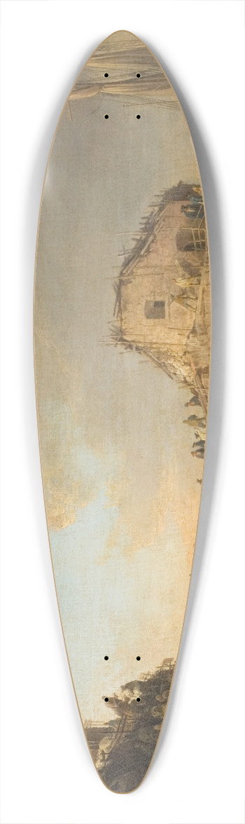 Elias Martin - The Dock at Sveaborg 39.3 inch art pintail longboard deck