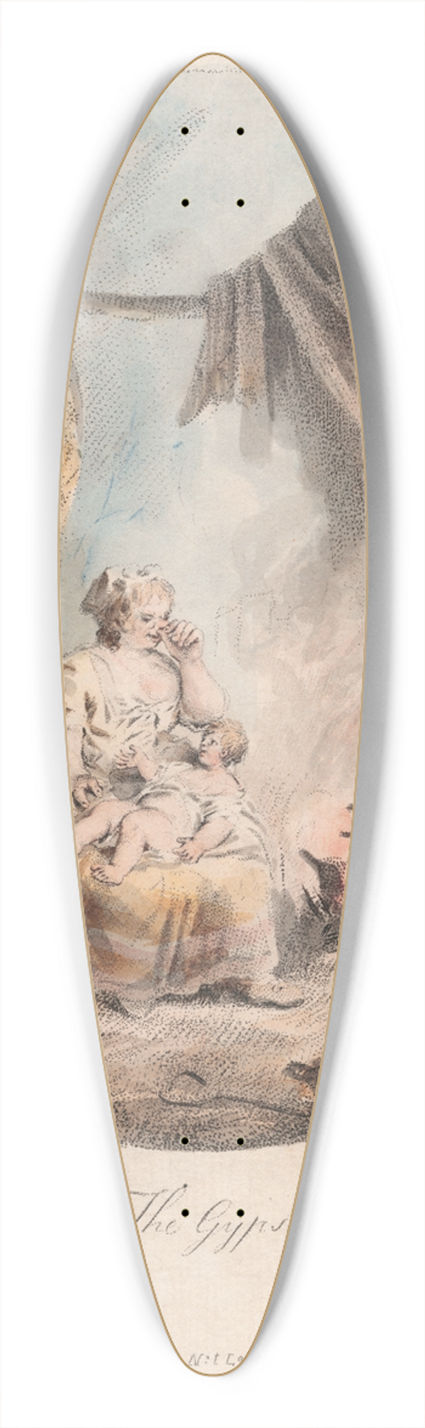 Elias Martin - The Gypsies 39.3 inch art pintail longboard deck