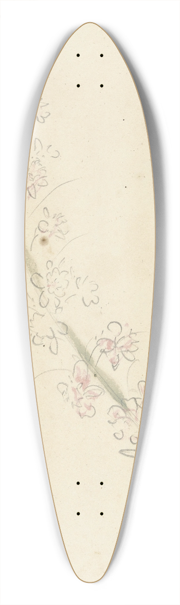 Elias van Nijmegen - Ridderspoor 39.3 inch art pintail longboard deck