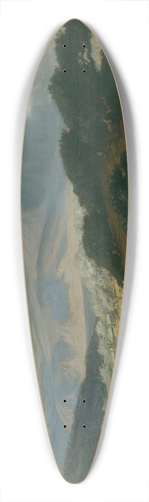 Elihu Vedder - Storm in Umbria 39.3 inch art pintail longboard deck