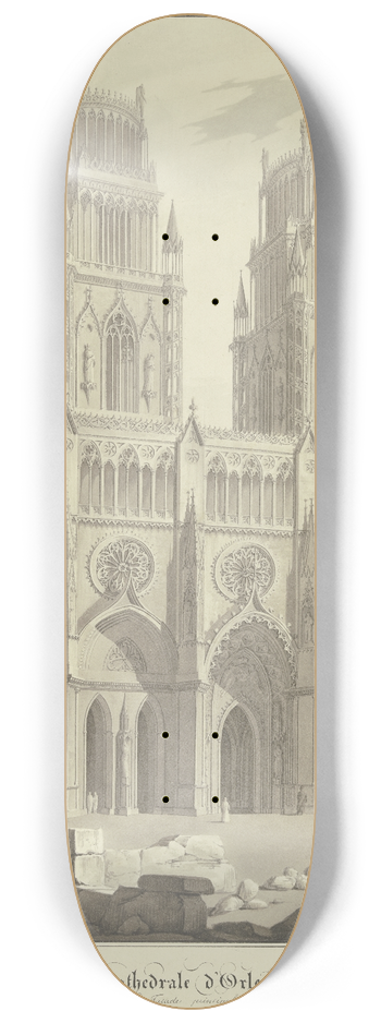 Carl Friedrich Heinrich Werner - Die Kathedrale Sainte-Croix dOrlans 8.25 inch art skate deck