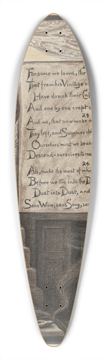 Elihu Vedder - The LongRest 39.3 inch art pintail longboard deck