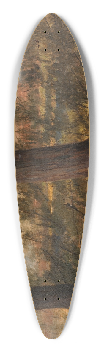 Eliphalet Fraser Andrews - Trees beside a Stream 39.3 inch art pintail longboard deck