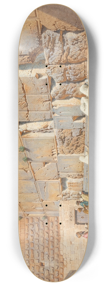 Carl Friedrich Heinrich Werner - The Wailing Wall in Jerusalem 8.25 inch art skate deck