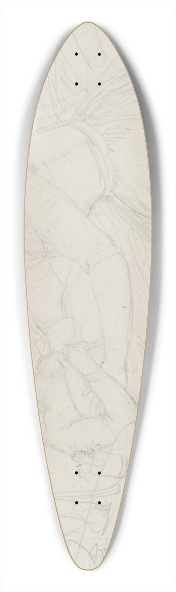 Elisabeth Jerichau Baumann - En ung kvinde ved et sygt barns seng 39.3 inch art pintail longboard deck